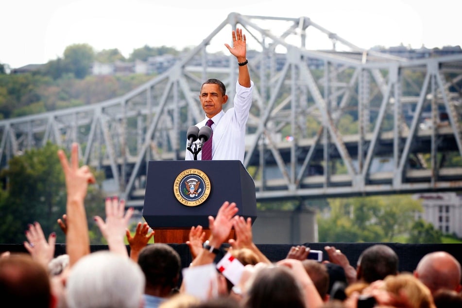 Obama, as well as his successor Trump, has also used the Brent Spence Bridge as a backdrop for speeches on infrastructure spending (archive image).