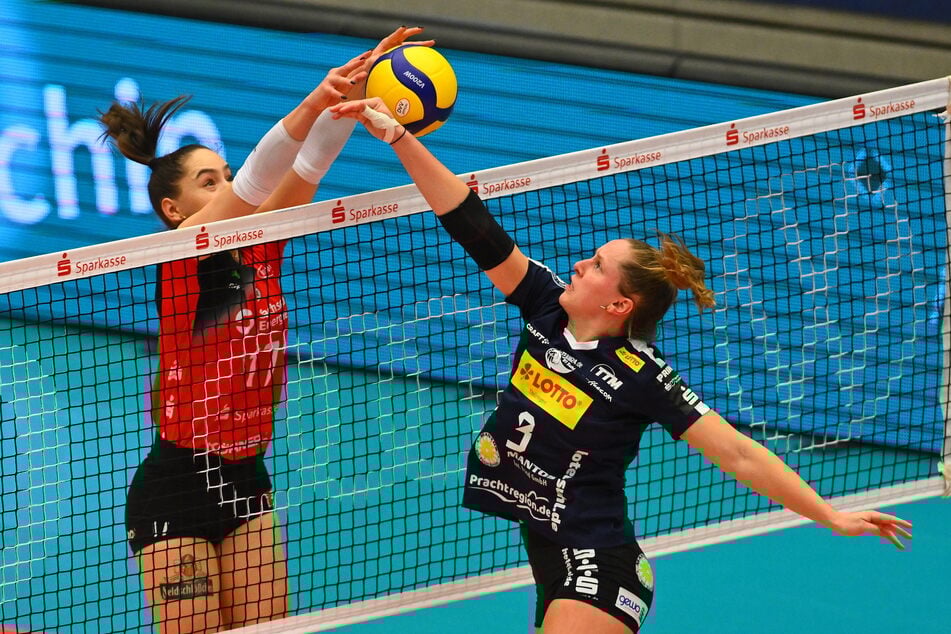 Mit Lara Nagels (28, r.) hat Suhl in Sachen Zuspiel die Nase leicht vorn.