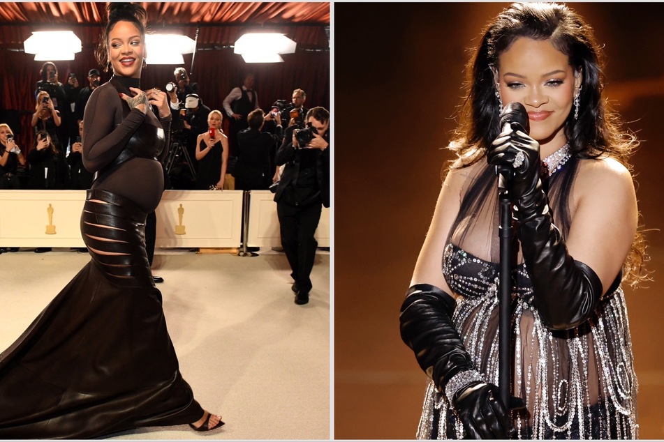 Rihanna. and her ever-growing baby bump was on full display during his big night at the Oscars!