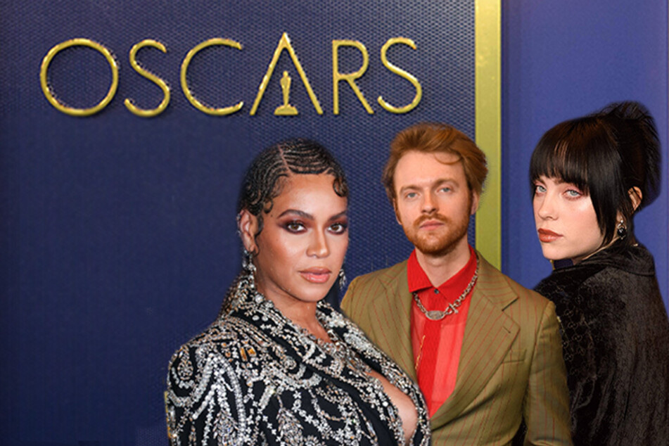 Beyoncé (l.), Finneas (c.), and Billie EIlish (r.) will all perform at the Oscars on Sunday.