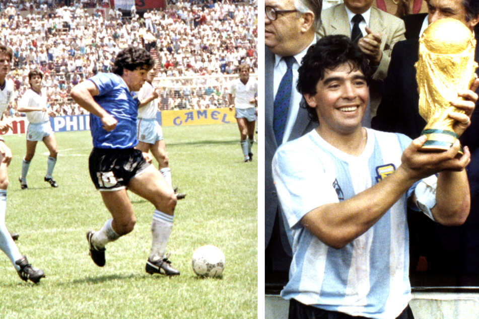 Gegen England gelang Diego Maradona auch noch das "WM-Tor des Jahrhunderts" (l.). Anschließend krönte er sich zum Weltmeister.