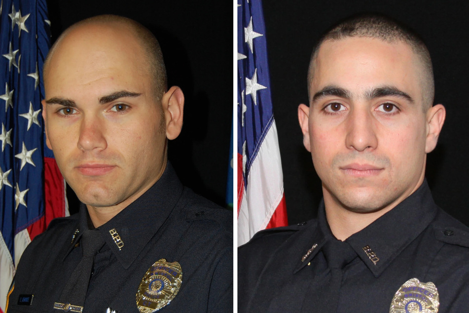 Die beiden Polizisten Dustin Demonte (35, l.) und Alex Hamzy (34) verloren bei dem Einsatz ihr Leben.
