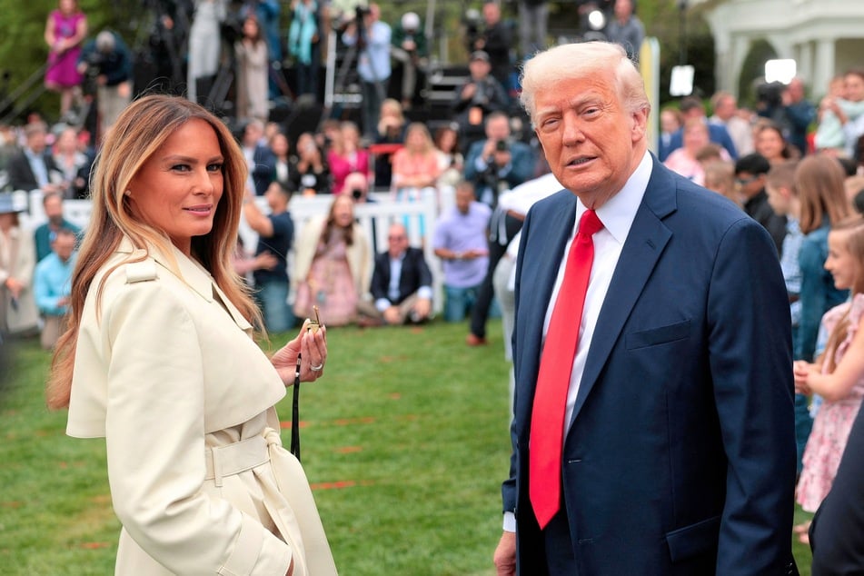 During a recent speech, President Donald Trump (r.) reveals what he calls his wife Melania Trump (l.) in private, and the bizarre reason he does it.