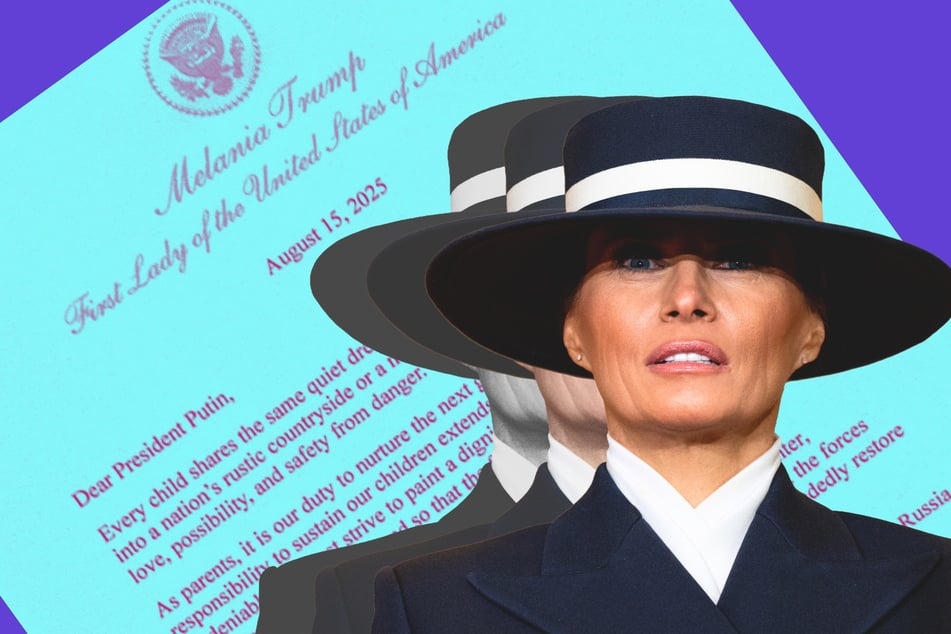 First Lady Melania Trump (pictured) had President Donald Trump deliver a letter to Russian President Vladimir Putin – but did she really write it?