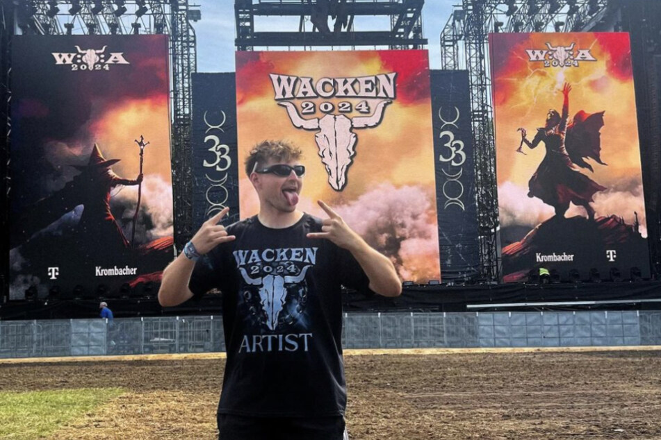 "Der Typ mit dem Saxophon", Andre Schnura (31), spielte bei der Eröffnung von Wacken.