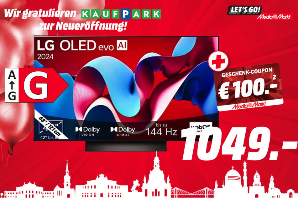 48-Zoll LG-Fernseher für 1.049 Euro + 100-Euro-Coupon.