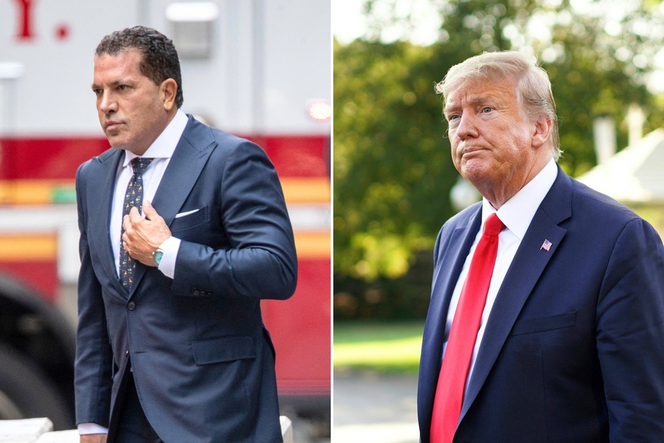 Former President Donald Trump (r) suffered a loss to his legal team on Monday when attorney Joseph Tacopina withdrew from two major upcoming trials.