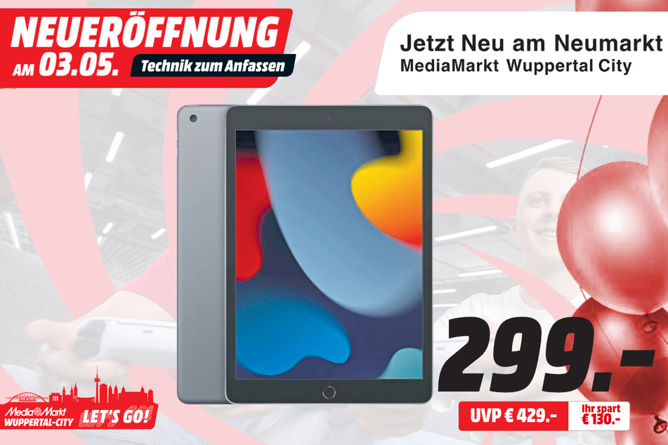 Apple iPad für 299 statt 429 Euro.