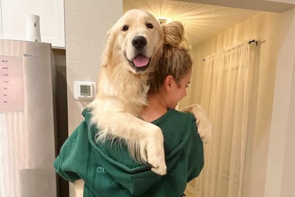 Der Vierbeiner und sein Frauchen Katy sind ein Herz und eine Seele.