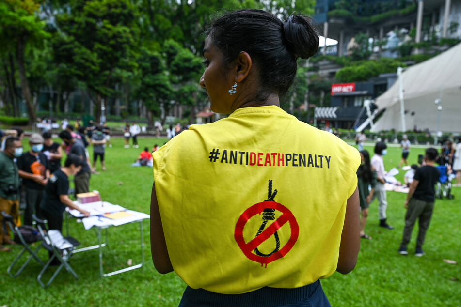 In Singapur gibt es immer wieder Proteste gegen die Todesstrafe, so auch in diesem Foto am 3. März 2022.