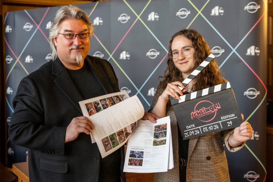 Festivaldirektor Michael Harbauer (55) und Pressesprecherin Nadine Luther (27) vom "Schlingel".