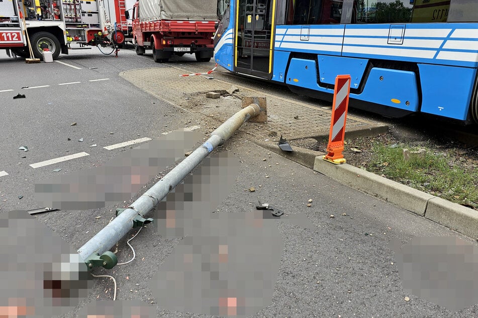 Evelyn K. (†63) wurde von diesem Ampelmast erschlagen.