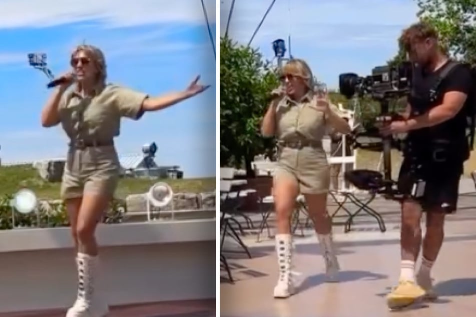 Schon bei der Generalprobe legte sich Annemarie Eilfeld (35) voll ins Zeug.