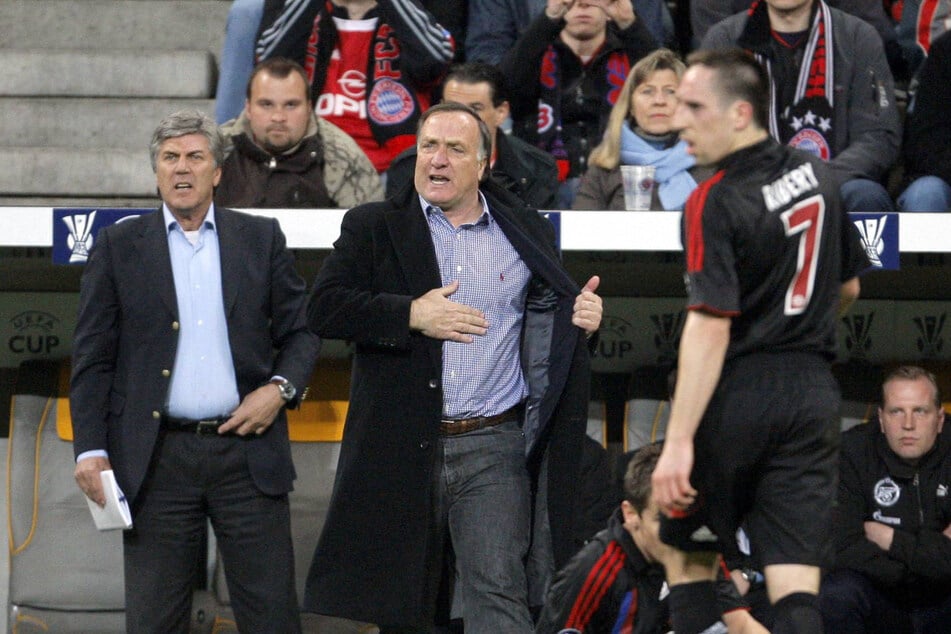 2008 gewannen Pot und Advocaat (v.l.) mit Zenit St. Petersburg den UEFA-Cup, besiegten im Viertelfinale Bayer Leverkusen, im Halbfinale den FC Bayern München.