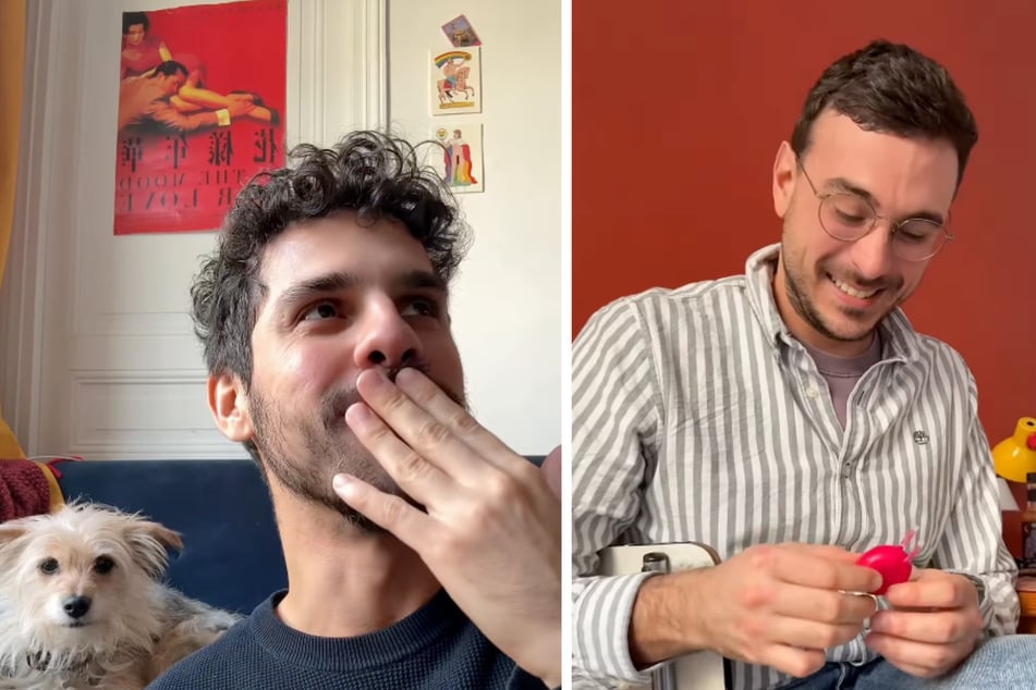 Freund Francesco (r.) musste Vitor zeigen, dass man die Schale des Käsestücks vor dem Verzehr entfernen muss.