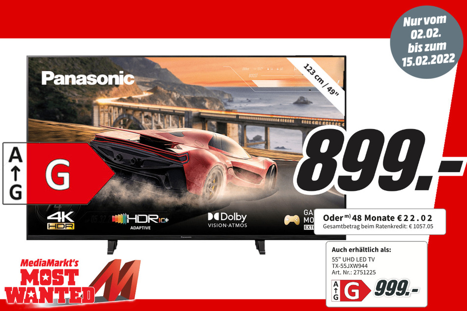 Panasonic TX-49JXW944