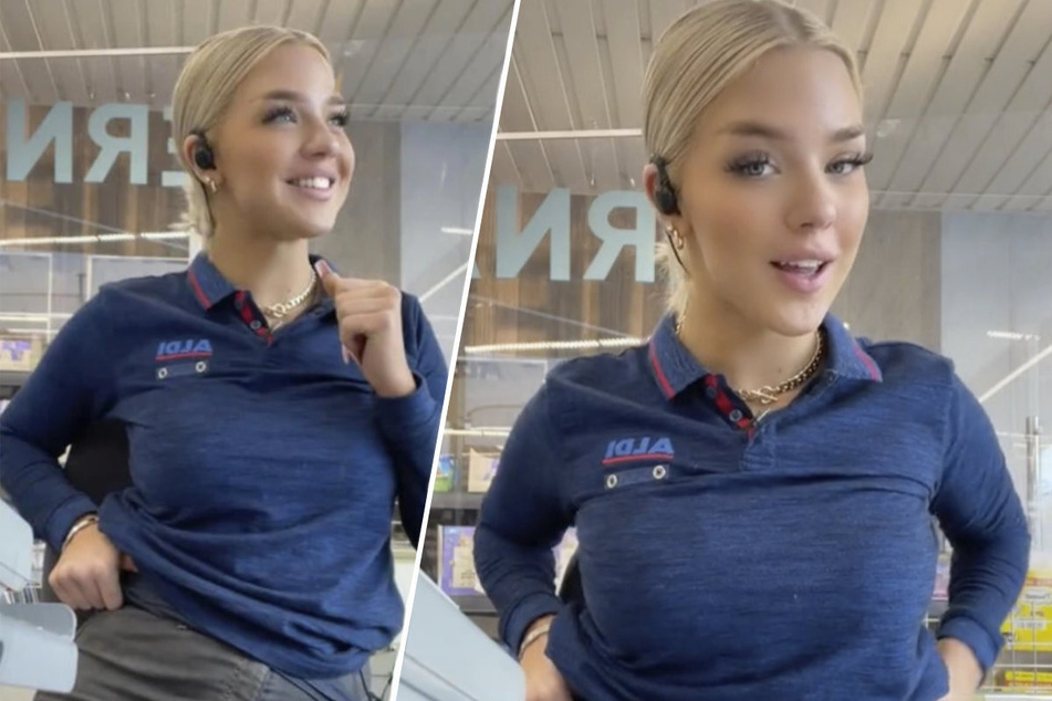 Als Aldi-Kassiererin begeisterte Elaine Victoria (20) Millionen User im Netz.