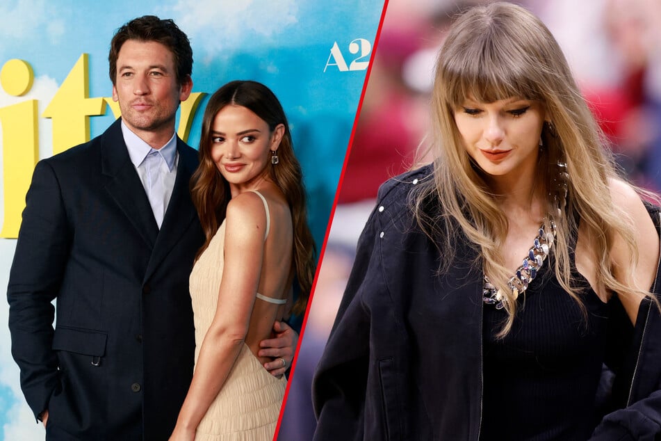 A new report has revealed Taylor Swift (r.) will not be inviting Miles and Keleigh Teller (c.) to her upcoming wedding.