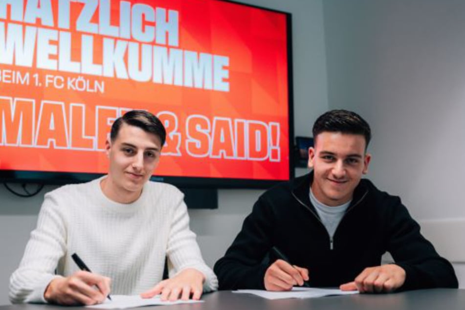 Malek (19, l.) und Said El Mala (18) haben im Sommer langfristige Verträge beim 1. FC Köln unterschrieben, spielen aktuell aber noch auf Leihbasis bei Stadtrivale Viktoria.