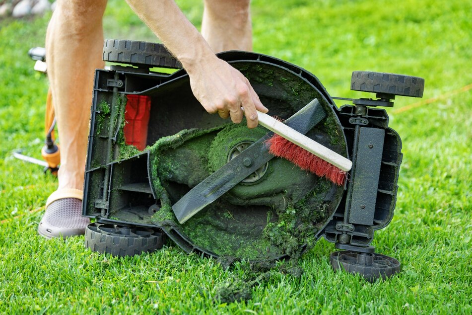 Viel Arbeit macht ein schöner Rasen. Damit der Rasenmäher "fit" bleibt, muss er grundsätzlich nach jeder Mahd gereinigt werden.