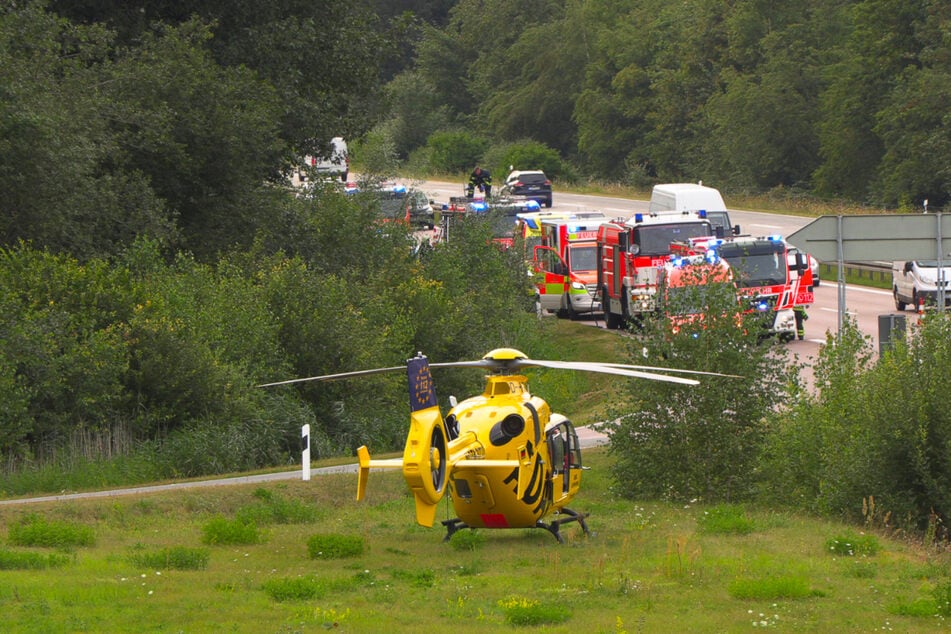 Ein Rettungshubschrauber wurde angefordert.