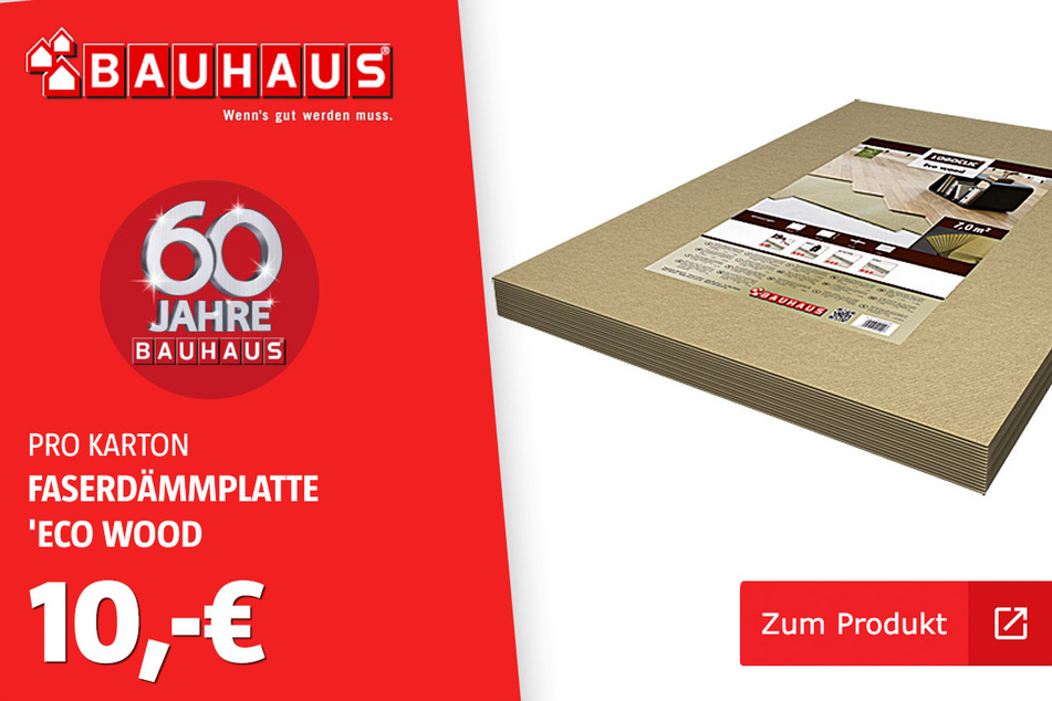Faserdämmplatte 'Eco Wood' für 10 Euro.