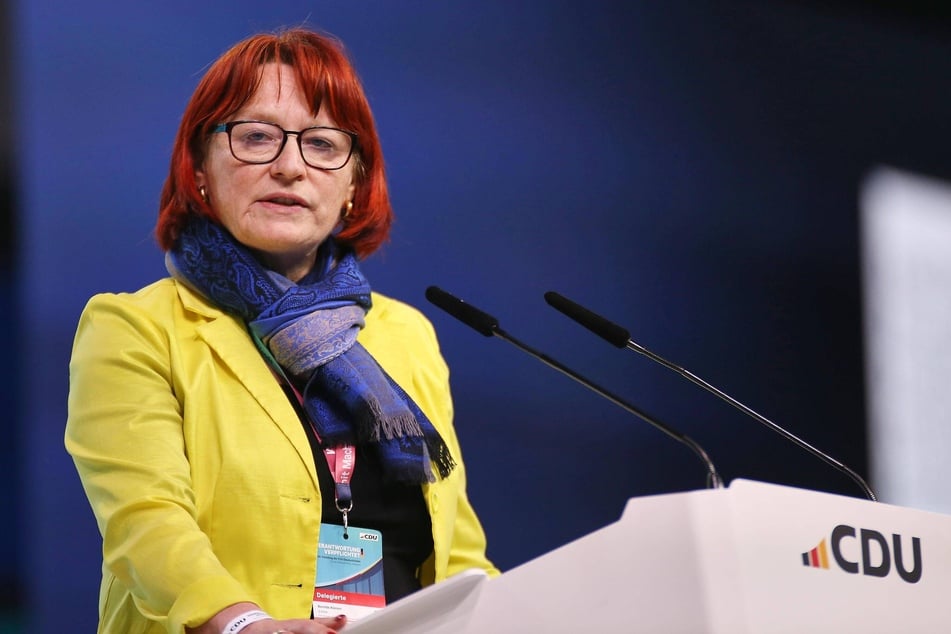 Kerstin Körner (54, CDU) auf dem CDU-Bundesparteitag. Sie ist OB von Dippoldiswalde.