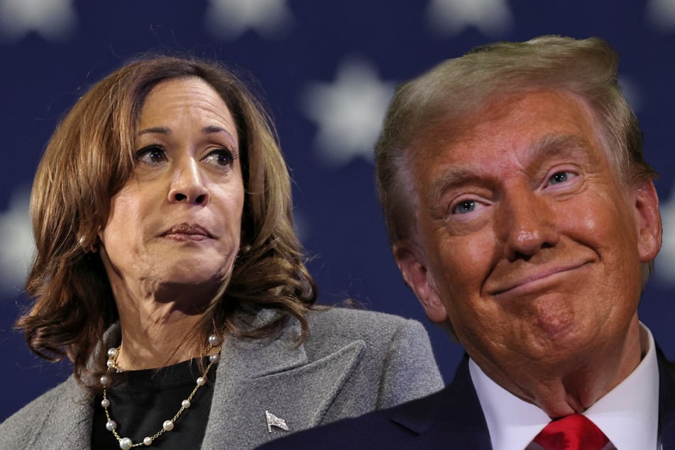 Kamala Harris says Donald Trump's use of insulting language "demeans" the office of the US president.