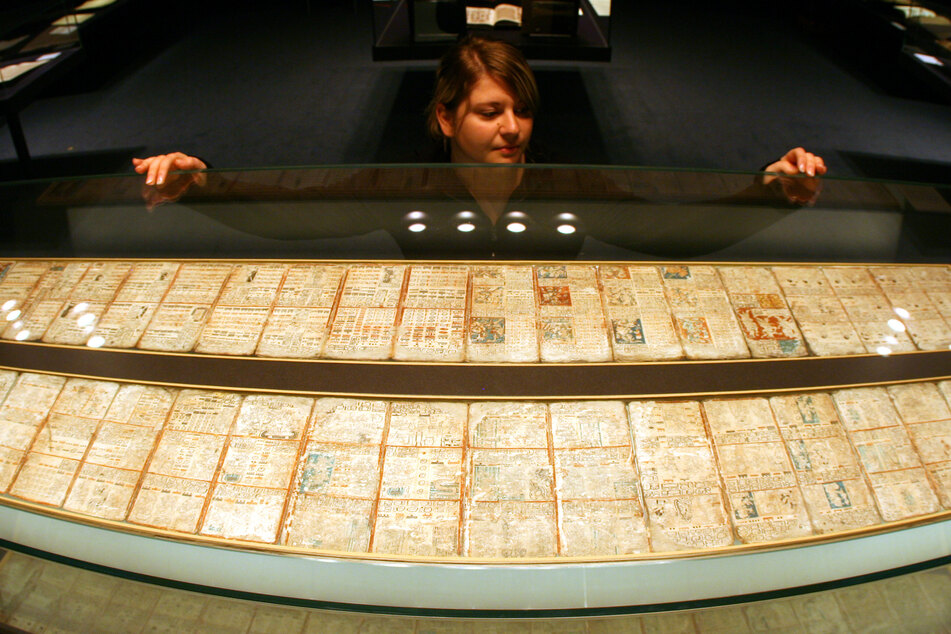 Das wertvollste historische Stück der SLUB in Dresden: der Codex Dresdensis.