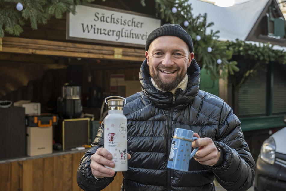 Standbetreiber Francesco Karnapp (38) verkauft jetzt auch alkoholfreien Glühwein.