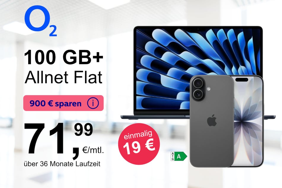 Das neue iPhone 17 (256 GB) zusammen mit dem MacBook Air 13 (M4) für nur 19 Euro bei o2.