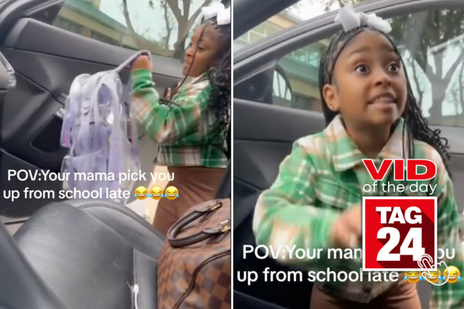 viral videos: Viral Video of the Day for February 13, 2024: Little girl roasts mom after late pickup from school!