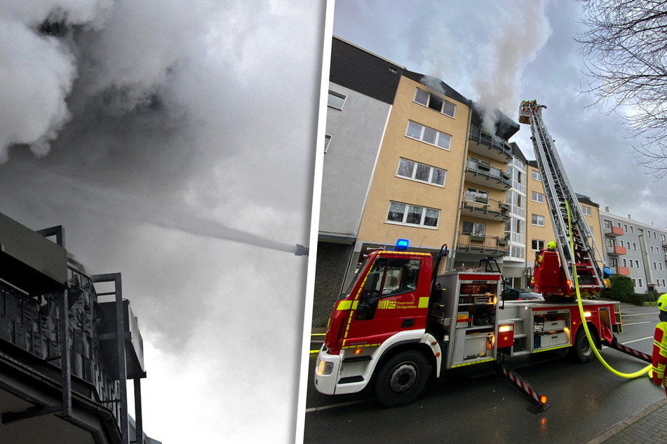 Stundenlanger Einsatz: Wohnung in Mehrfamilienhaus brennt, gesamtes Gebäude unbewohnbar