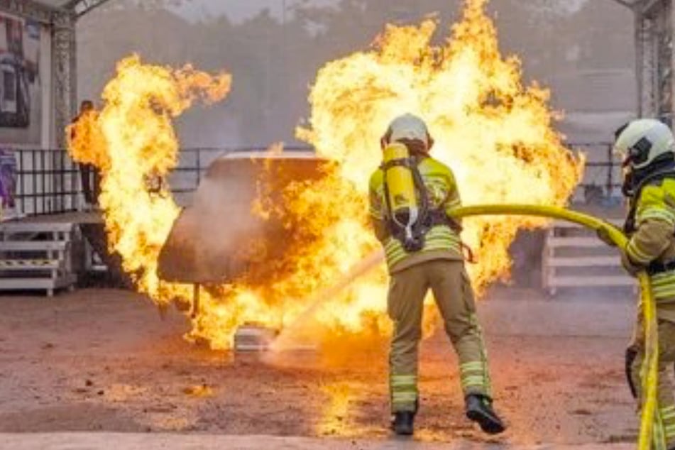 Großeinsatz auf dem Dresdner Messegelände