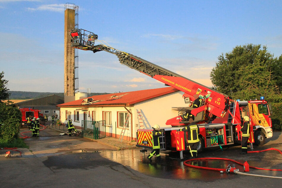 Brand auf Gelände von landwirtschaftlichem Betrieb in Nordthüringen