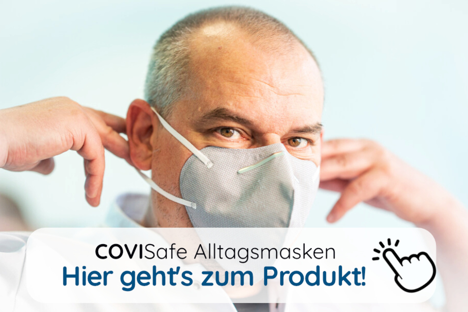 Geschäftsführer Rico Genau (48) mit der COVISafe Alltagsmaske.