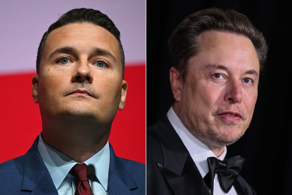 Wes Streeting, a senior UK government minister, slammed Elon Musk (r.) for intervening in British politics.