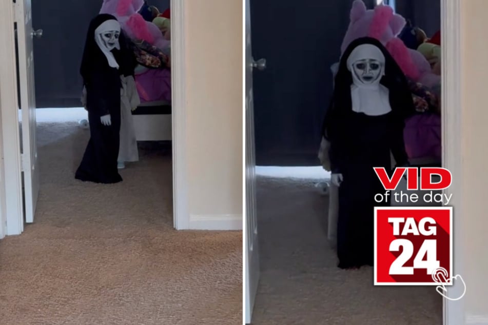 viral videos: Viral Video of the Day for July 9, 2024: Daughter freaks dad out with terrifying makeup: "I'm not playing!"