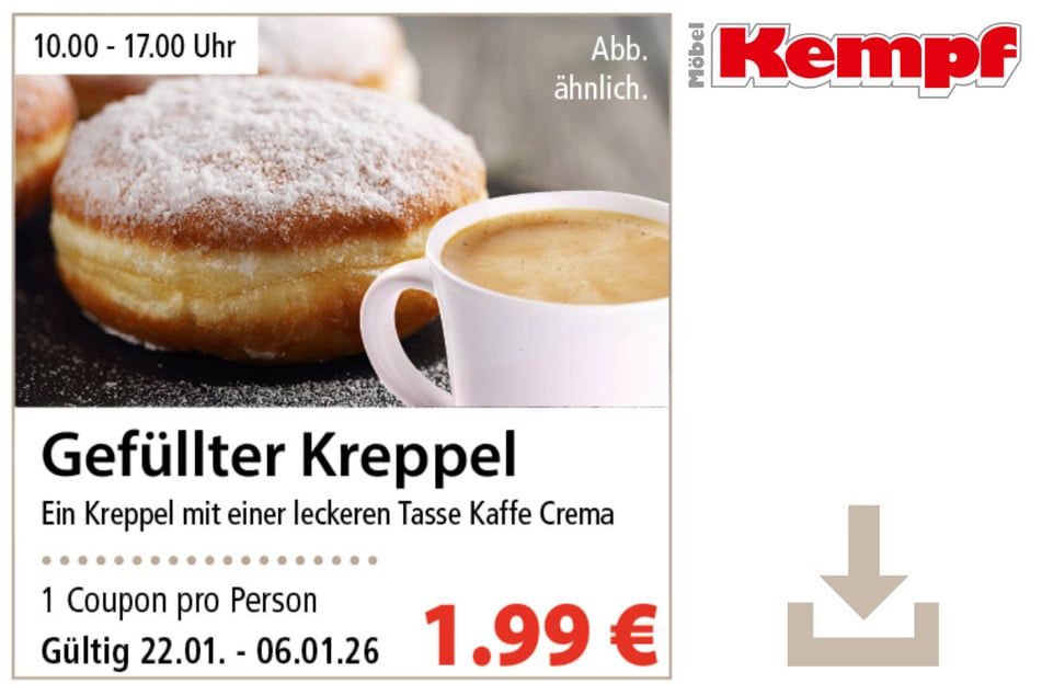 Hier klicken und den Coupon herunterladen.