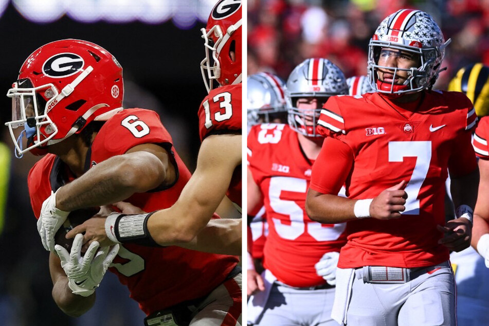 Georgia (l) and Ohio State will battle in the second College Football Playoff game on December 31.