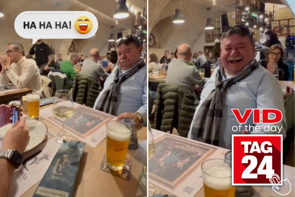 Today's Viral Video of the Day features a man whose hysterical laugh sends shockwaves through a relatively calm restaurant!