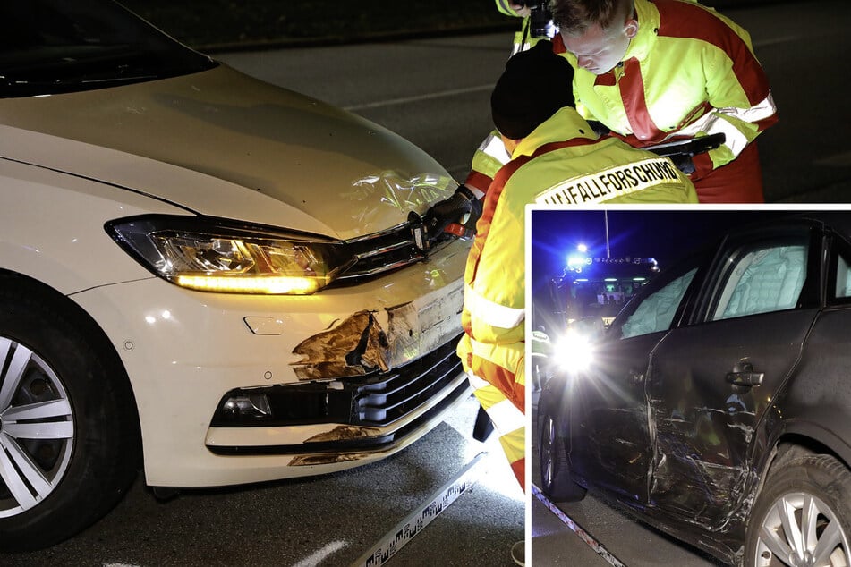 Unfall in Striesen: Voll besetztes Taxi prallt Audi in Fahrerseite
