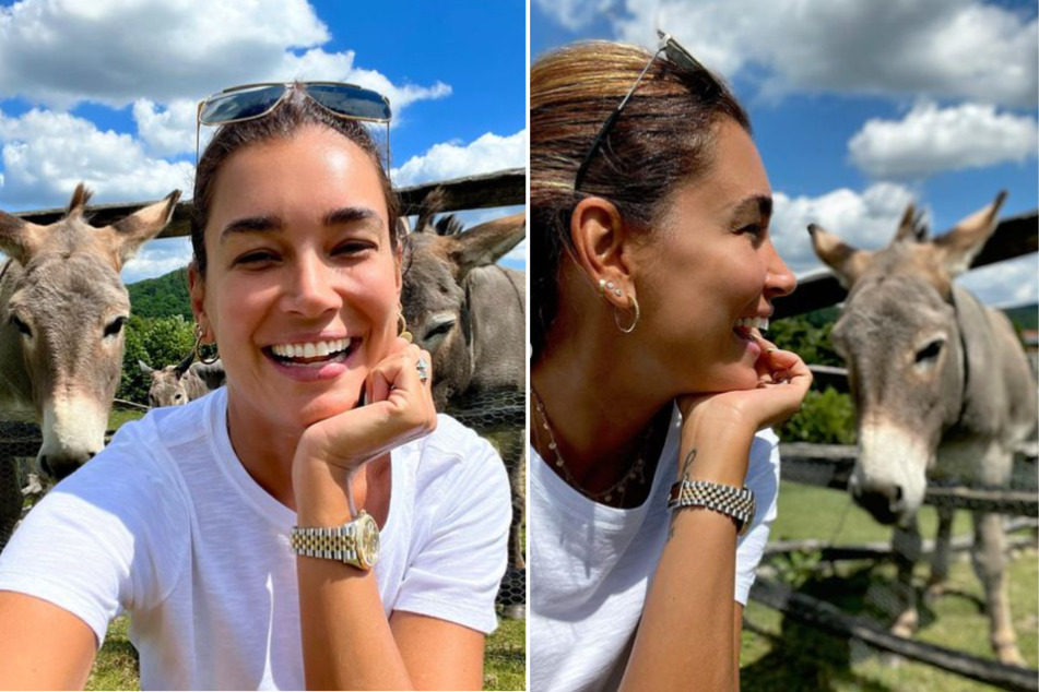 "Bitte lächeln" - Jana Ina Zarrella hat für ihr Selfie "neue Freunde" gefunden.