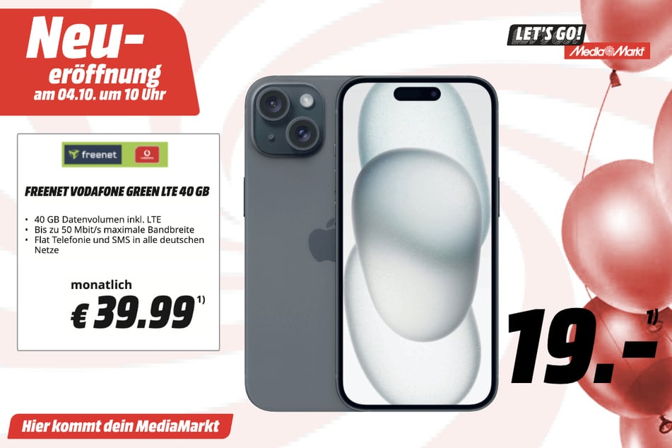 Apple iPhone 15 5G für 19 Euro.