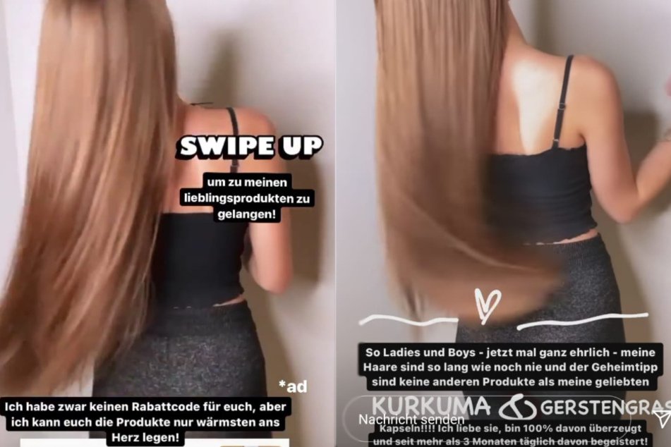 In ihrer Insta-Story wirbt Laura Müller (20) seit Neustem für Nahrungsergänzungsmittel.