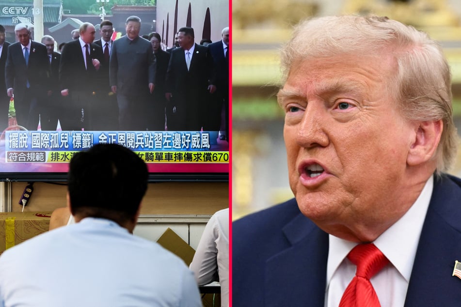 President Donald Trump heaped praise on Chinese President Xi Jinping's massive military parade.