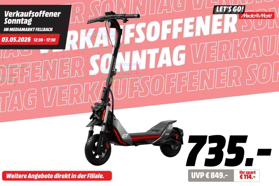 Segway-E-Scooter ZT3 Pro D für 735 statt 849 Euro.