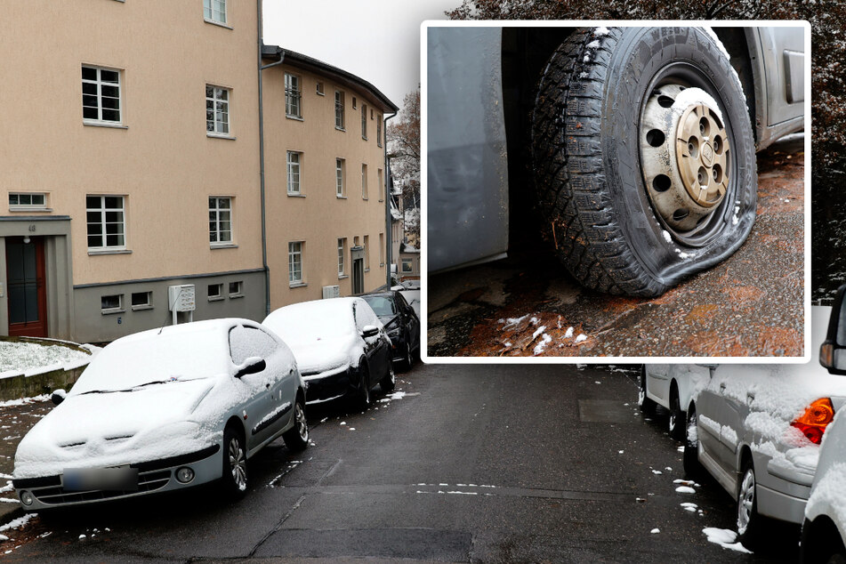 Chemnitz: Reifenschlitzer in Chemnitz unterwegs: 19 Autos in einer Nacht beschädigt!