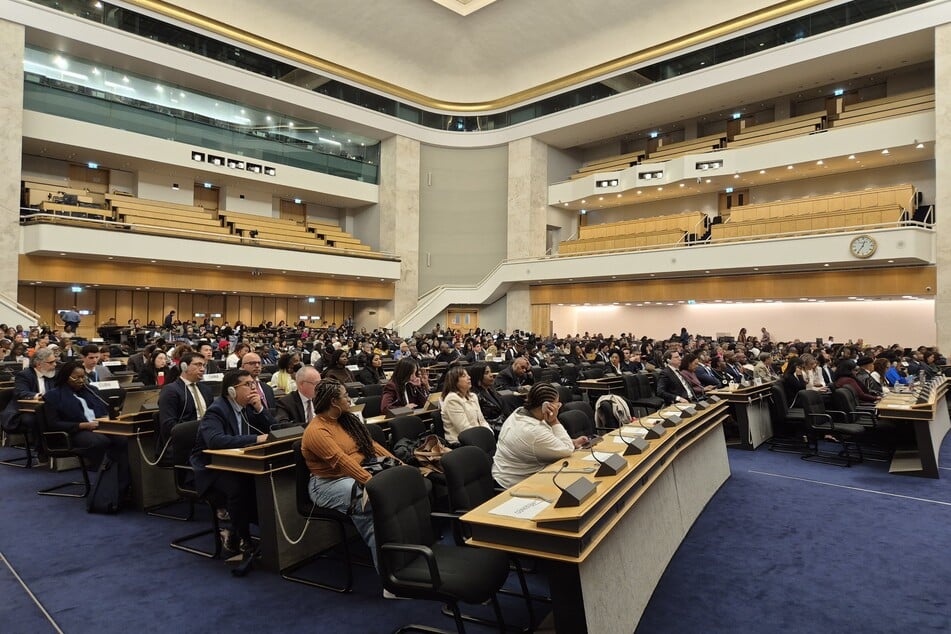 Member state and civil society representatives attend the opening session of the fifth session of the UN Permanent Forum on People of African Descent.