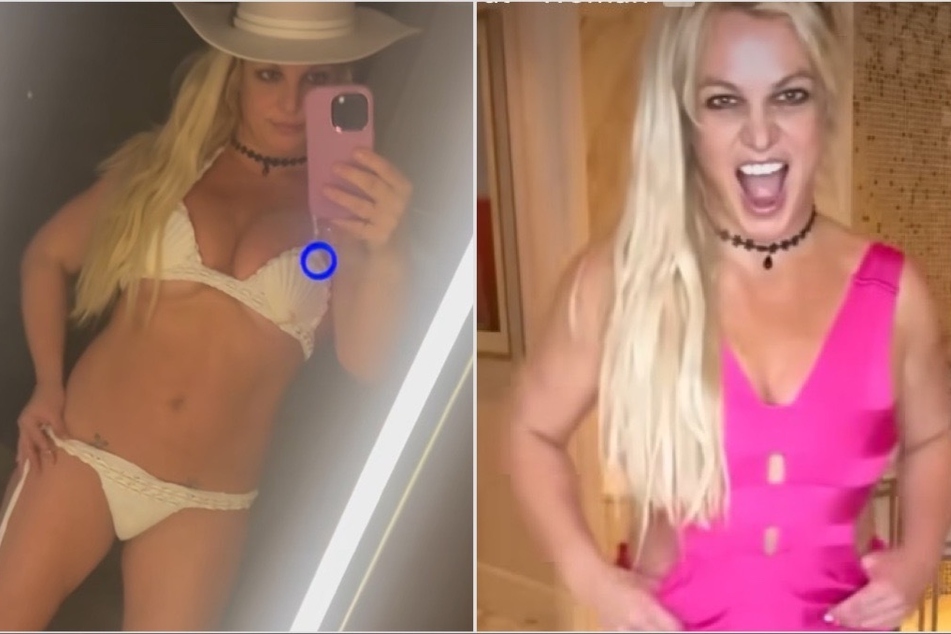 Britney Spears rocks shell bikini and seemingly shows off art skills in odd new posts